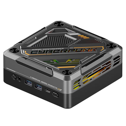 AOOSTAR MN78 Gaming Mini PC with RGB Light, AMD Ryzen 7 7840HS Octa-Core 16 Threads Up to 5.1GHz, 16GB DDR5 RAM 512GB M.2 SSD, Windows 11, WiFi6 Bluetooth5.2, HDMI USB4 DP 4K@60Hz Triple Display, USB4*1 USB3.2*2 USB2.0*2 HDMI*1 LAN*2 - Black, EU