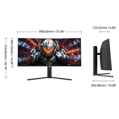 TITAN ARMY C34CHR Gaming Monitor, 34-inch 1500R 3440x1440 WQHD Curved Screen, 165Hz Refresh Rate, 1ms MPRT, Adaptive Sync, 99% sRGB, Support PIP &amp; PBP Display, E-sports Backlight, Tilt Adjustment Wall Mount, Low Blue Light