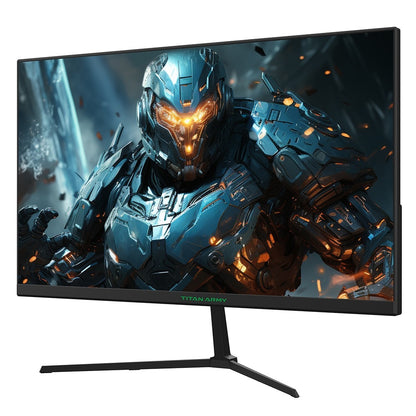 TITAN ARMY P24H2P Gaming Monitor, 24-Inch IPS Panel, 100Hz Refresh, 1920x1080 FHD Resolution, 99% sRGB, Adaptive Sync, Intelligent DCR Optimization, Low-blue Light, 1*HDMI1.4 1*VGA 1*Audio, Tilt Adjustment VESA Mount