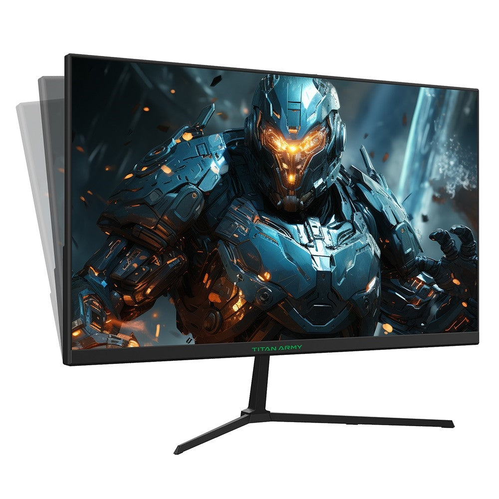 TITAN ARMY P24H2P Gaming Monitor, 24-Inch IPS Panel, 100Hz Refresh, 1920x1080 FHD Resolution, 99% sRGB, Adaptive Sync, Intelligent DCR Optimization, Low-blue Light, 1*HDMI1.4 1*VGA 1*Audio, Tilt Adjustment VESA Mount