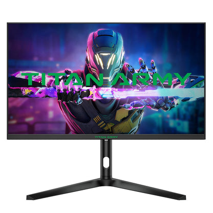 TITAN ARMY P27A2R 27-Inch Gaming Monitor, Fast IPS 180Hz Adaptive Sync, 2560*1440 QHD, 1ms GTG, 95% DCI-P3, Support FPS/RTS Gaming Mode, Low Blue, 2*HDMI 2.0 2*DP 1.4 1*Audio, Adjustable Height VESA Mount