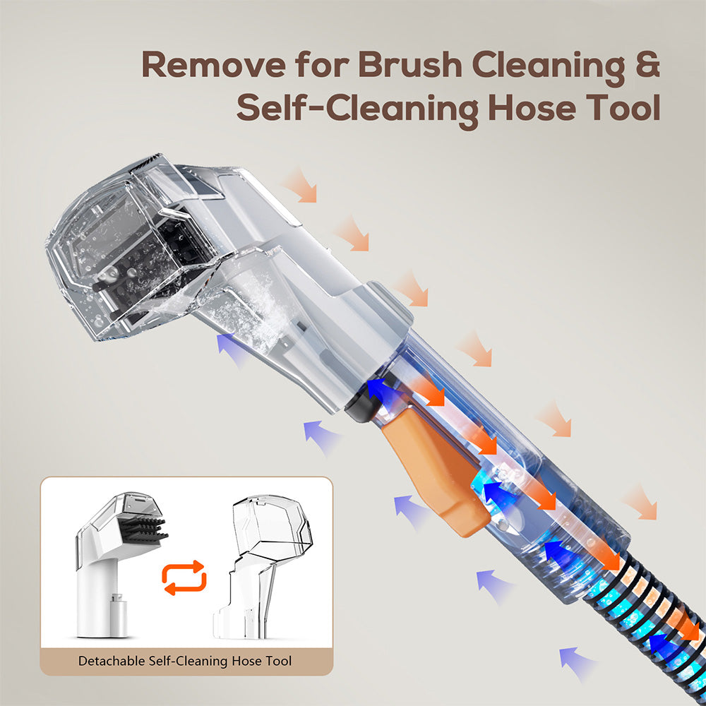Teendow C5 Washing Vacuum Cleaner Carpet Cleaner, Powerful 500 W Brush Motor,  Low Noise, 1500ml Large Water Tank Capacity, Portable and Compact, Spot Cleaner, Suitable for Cleaning Carpet, Sofa, Stairs, Pets, and Car