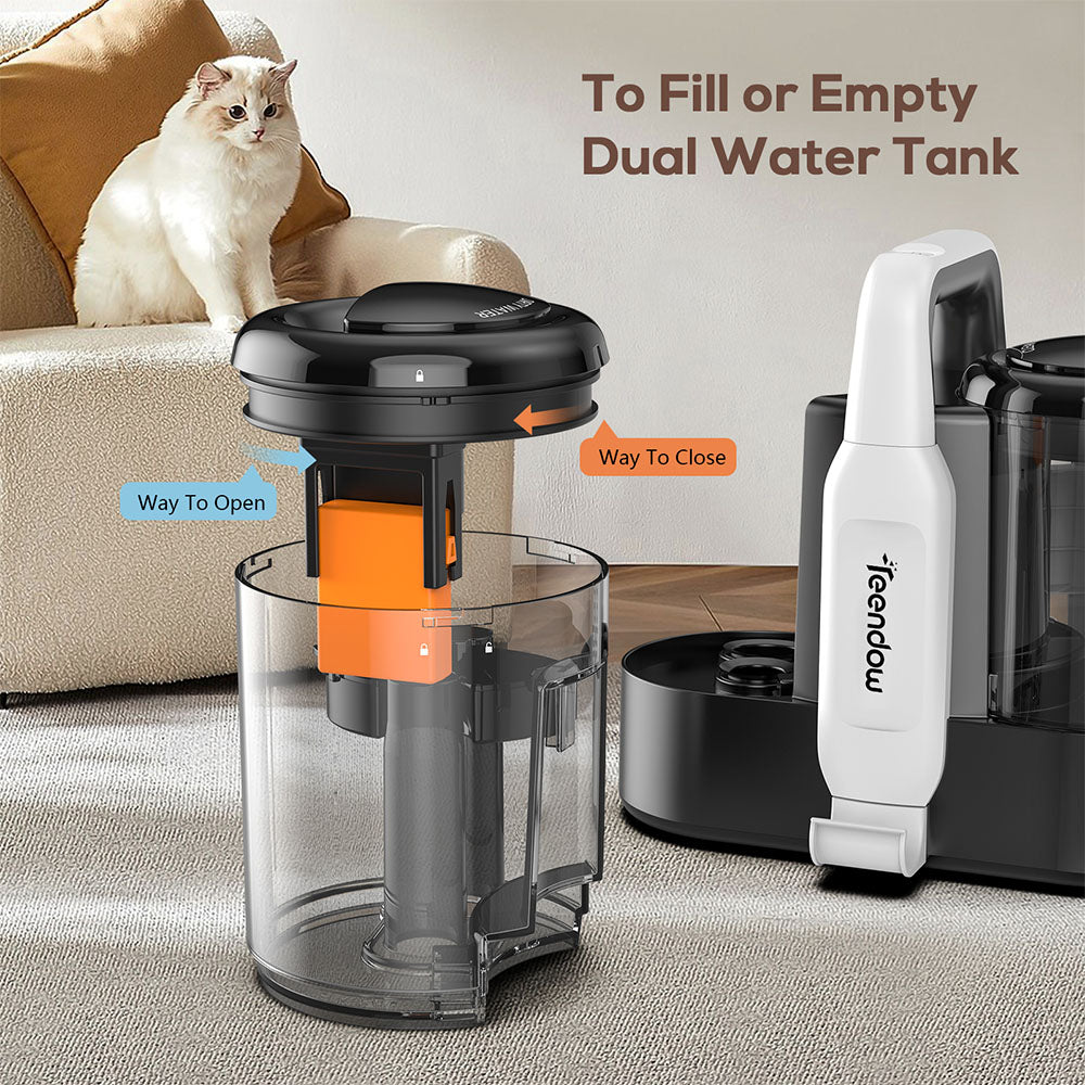 Teendow C5 Washing Vacuum Cleaner Carpet Cleaner, Powerful 500 W Brush Motor,  Low Noise, 1500ml Large Water Tank Capacity, Portable and Compact, Spot Cleaner, Suitable for Cleaning Carpet, Sofa, Stairs, Pets, and Car
