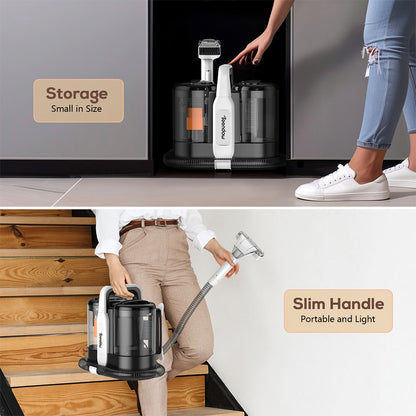 Teendow C5 Washing Vacuum Cleaner Carpet Cleaner, Powerful 500 W Brush Motor,  Low Noise, 1500ml Large Water Tank Capacity, Portable and Compact, Spot Cleaner, Suitable for Cleaning Carpet, Sofa, Stairs, Pets, and Car