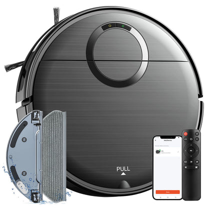 Teendow T7S Robot Vacuum Cleaner and Mop, 2000Pa Powerful Suction, 230ml Water Tank, Smart App &amp; Voice Control, 100min Runtime, Self-Charging, 4 Cleaning Modes, Obstacle Avoidance, Ideal for Pet Owners