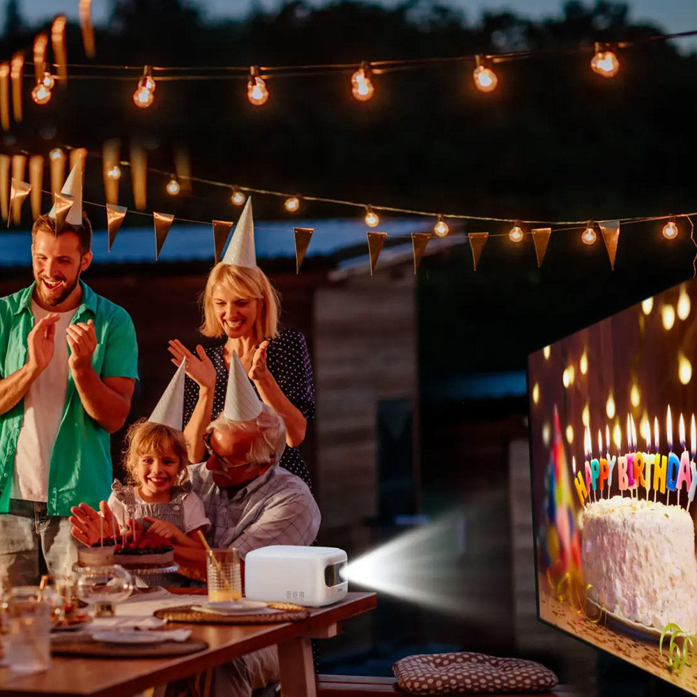 Ultimea Apollo P10 Portable Projector, 300 ANSI, 1080P Decoding, Native 720P, 2.4GHz/5GHz WiFi