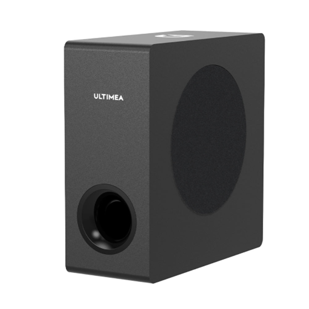 Ultimea Nova S40 Soundbar Subwoofer Kit, 2.1 Channel, BassMax, Remote Control, Bluetooth 5.3 Connection, Wired Subwoofer with Adjustable Bass