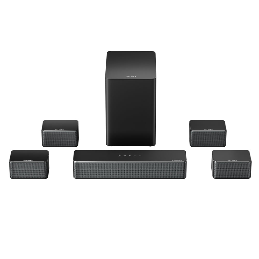 Ultimea Poseidon D70 7.1 Channel Soundbar Subwoofer Speaker Kit, 10 Bands Equalizer, 121 Preset EQ Matrices, BassMX Technology, Smart APP Control