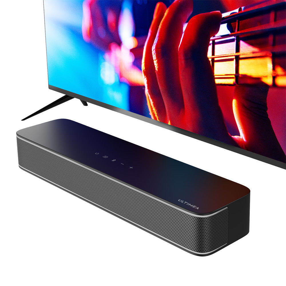 Ultimea Solo B30 Pro Soundbar, 120W Peak Power, 2.1 Channel, Built-in 3'' Subwoofer, 10 Bands Equalizer Settings, 121 Preset EQ Matrices, Bluetooth 5.3, App Control