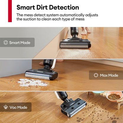 Ultenic AC1 Elite Cordless Vacuum And Mop with Self-Cleaning, Up to 50min Runtime, Smart Dirt Detection, 3 Cleaning Mode, LCD Display, Dual Tank, Self-propelled, Great for Hard Floors and Sticky Messes
