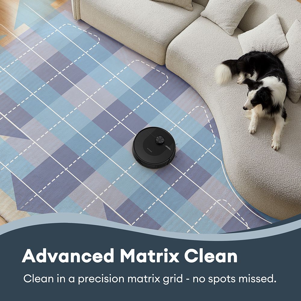 Ultenic D10 Robot Vacuum Cleaner, 15min LiDAR Quick Map, 4000Pa Suction, 120min Runtime, Carpet Auto-Boost, No-Go Zone, Time Scheduled, Siri/Alexa/APP Remote Control, for Hardwood, Tiles, Carpet, etc.