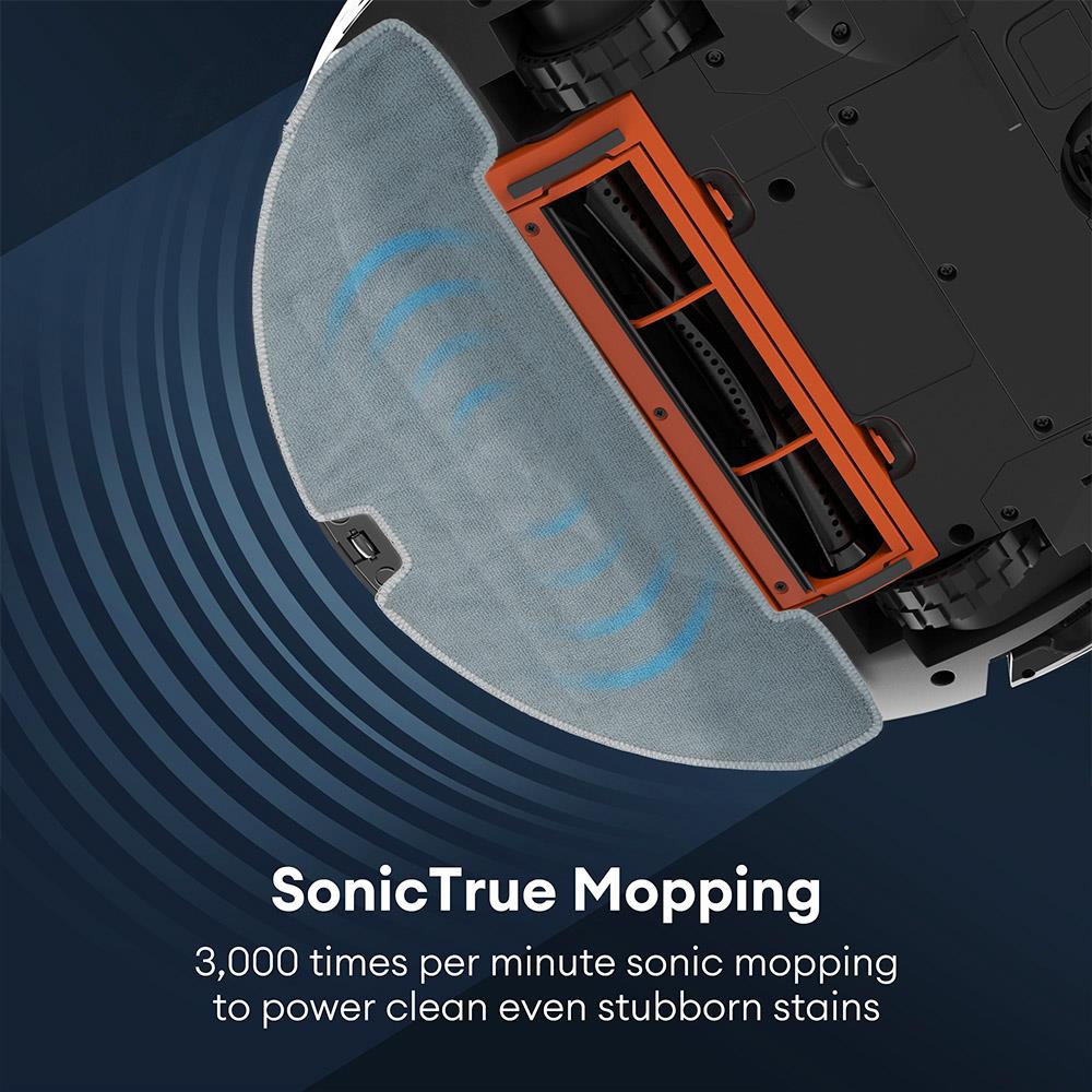 Ultenic D6S Robot Vacuum Cleaner Gyroscopic Navigation, 3-in-1 Sweep Vacuum Mop, 3000 Suction, 4 Cleaning Modes, 2600mAh Battery, 120min Runtime