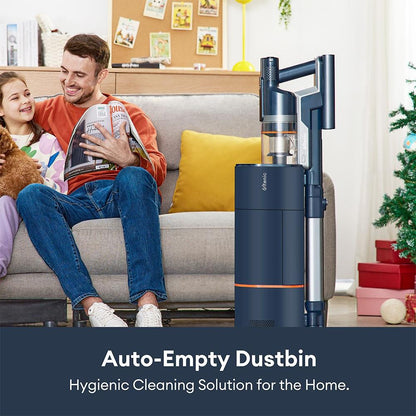 Ultenic FS1 Cordless Vacuum Cleaner with Auto-Empty Station, 30KPa Suction, 450W Motor, 4 Speed Modes, 5-Layer Filtration, Up to 60 Mins Runtime, Removable Battery, Touchscreen