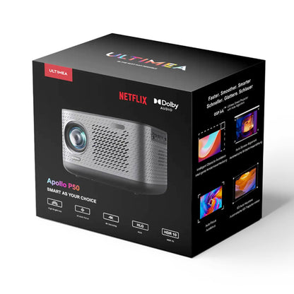 [Netflix 1080P] Ultimea Apollo P50 Projector, 800 ANSI, Native 1080P, Dolby Audio, Auto Screen Adaptation, Auto Focus, Object Avoidance, WiFi 6, Bluetooth 5.3