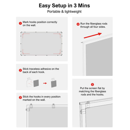 Ultimea Photon E-ALR 100 inch Projection Screen, 2.0 Gain Value, 120° Viewing Angle