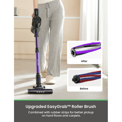 Vactidy V8 Pro Cordless Vacuum Cleaner, 25kPa Powerful Suction, Cyclonic Filtration System, 500ml Dust Cup, LED Touch Display, 180° Rotatable Brush Head, 35min Runtime, Self-Standing Design