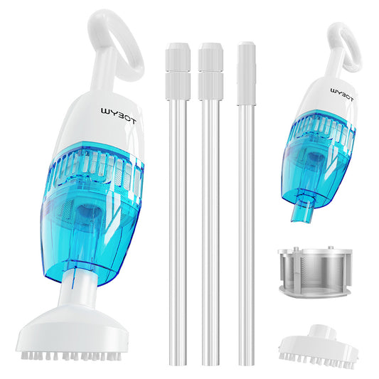 WYBOT HJ10P Handheld Pool Vacuum, Telescopic Pole Included, 25L/min Powerful Suction, 5200mAh Large Battery, Max. 60min Runtime, 0.5L Filter
