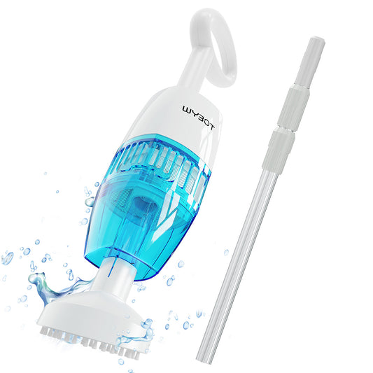 WYBOT HJ10P Handheld Pool Vacuum, Telescopic Pole Included, 25L/min Powerful Suction, 5200mAh Large Battery, Max. 60min Runtime, 0.5L Filter