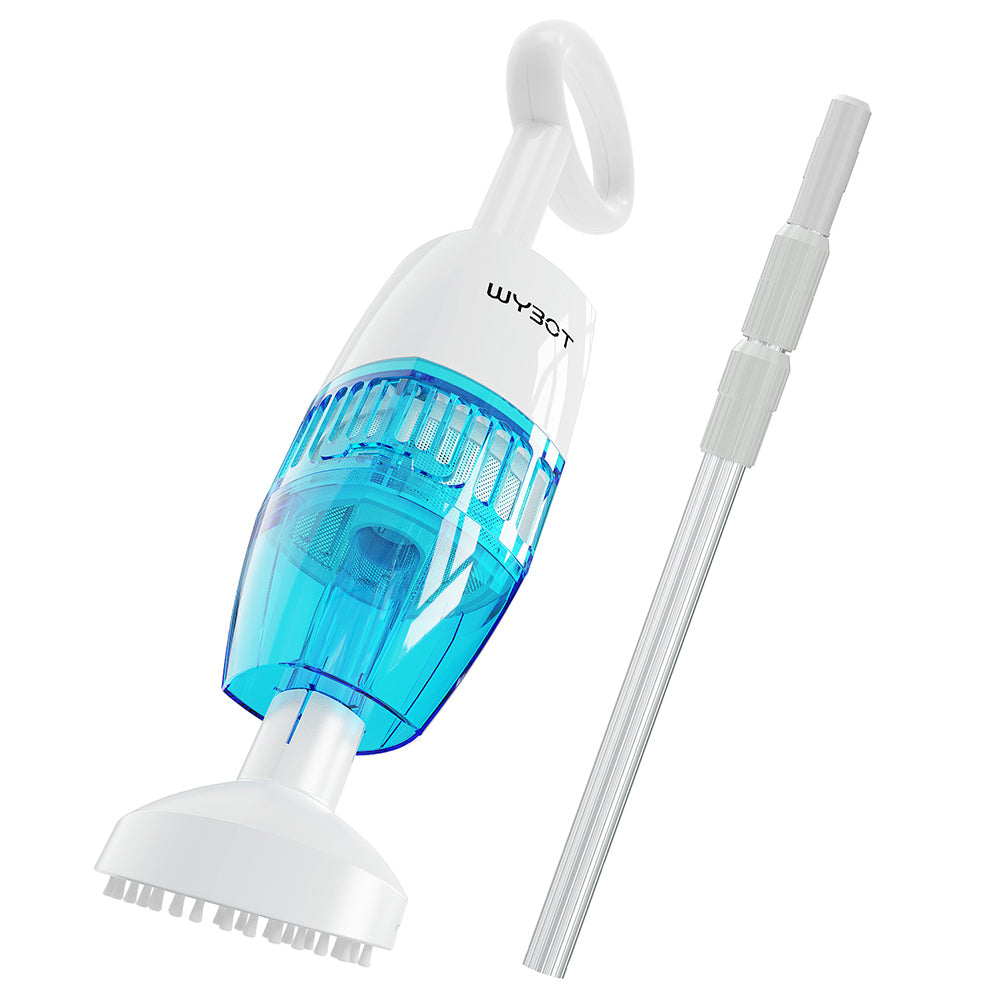 WYBOT HJ10P Handheld Pool Vacuum, Telescopic Pole Included, 25L/min Powerful Suction, 5200mAh Large Battery, Max. 60min Runtime, 0.5L Filter