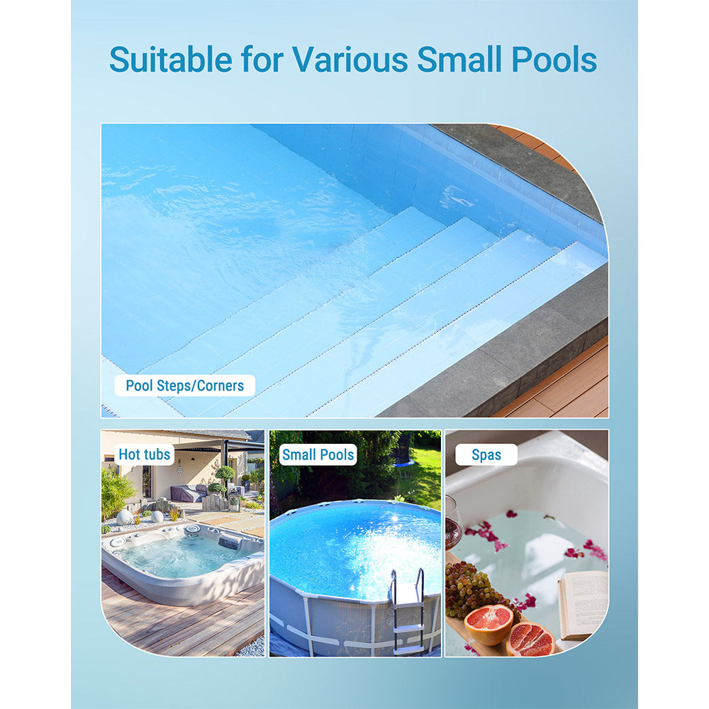 WYBOT HJ10P Handheld Pool Vacuum, Telescopic Pole Included, 25L/min Powerful Suction, 5200mAh Large Battery, Max. 60min Runtime, 0.5L Filter