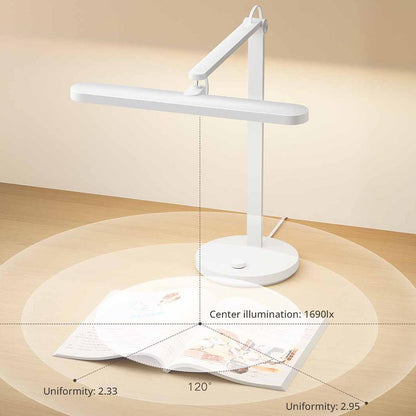 Xiaomi Mijia Table Lamp Pro Reading Writing Version, Wide Lamp Head, 2700-5500K Color Temperature, Ra95 Color Rendering Index, Stepless Dimming, 180-degree Rotation, Voice Control