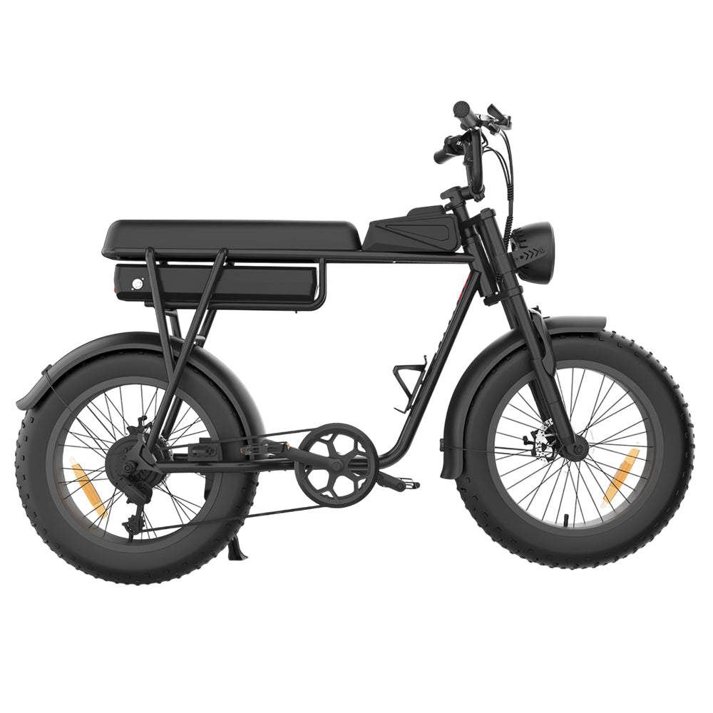 YAMALI FXH-006 Electric Bike, 350W Motor, 48V 18Ah Battery, 20*4'' Fat Tires, 40km/h Max Speed, 50km Range, Shimano 7 Speed, Front &amp; Rear Mechanical Disc Brakes, Shimano 7 Speed, LCD Display - Black