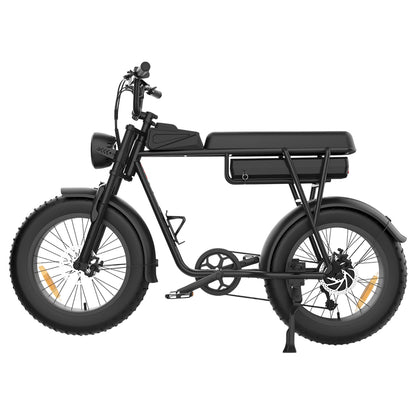 YAMALI FXH-006 Electric Bike, 350W Motor, 48V 18Ah Battery, 20*4'' Fat Tires, 40km/h Max Speed, 50km Range, Shimano 7 Speed, Front &amp; Rear Mechanical Disc Brakes, Shimano 7 Speed, LCD Display - Black