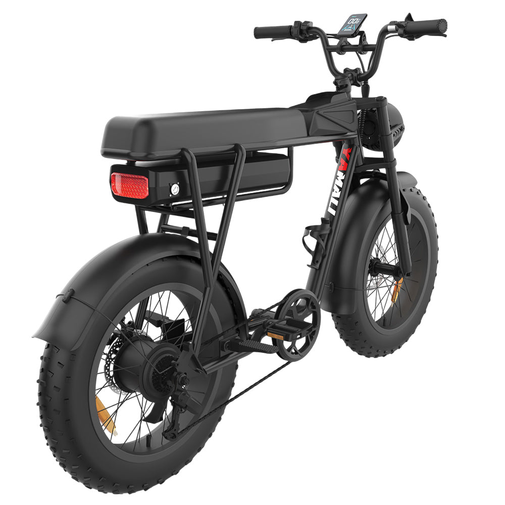 YAMALI FXH-006 Electric Bike, 350W Motor, 48V 18Ah Battery, 20*4'' Fat Tires, 40km/h Max Speed, 50km Range, Shimano 7 Speed, Front &amp; Rear Mechanical Disc Brakes, Shimano 7 Speed, LCD Display - Black