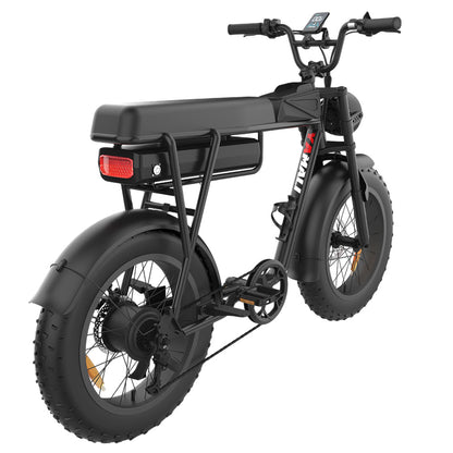 YAMALI FXH-006 Electric Bike, 350W Motor, 48V 18Ah Battery, 20*4'' Fat Tires, 40km/h Max Speed, 50km Range, Shimano 7 Speed, Front &amp; Rear Mechanical Disc Brakes, Shimano 7 Speed, LCD Display - Black
