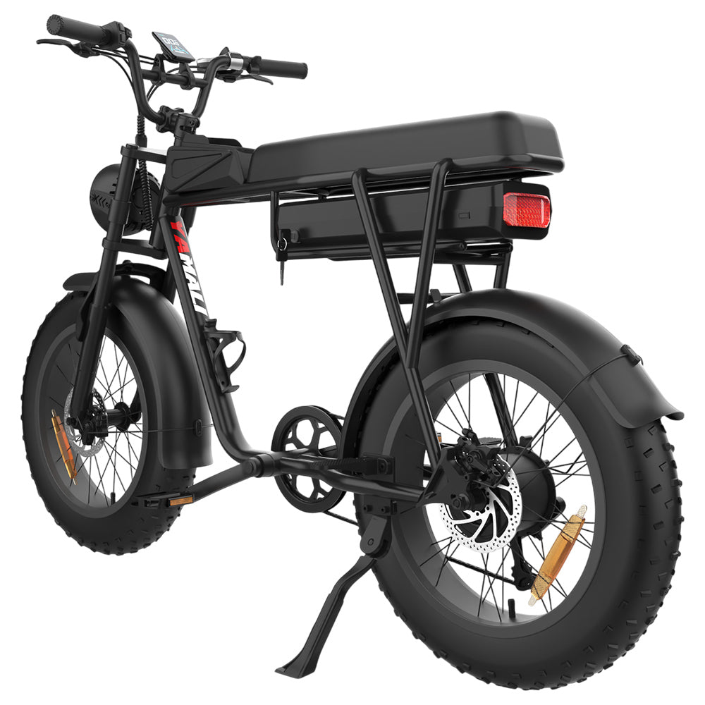 YAMALI FXH-006 Electric Bike, 350W Motor, 48V 18Ah Battery, 20*4'' Fat Tires, 40km/h Max Speed, 50km Range, Shimano 7 Speed, Front &amp; Rear Mechanical Disc Brakes, Shimano 7 Speed, LCD Display - Black