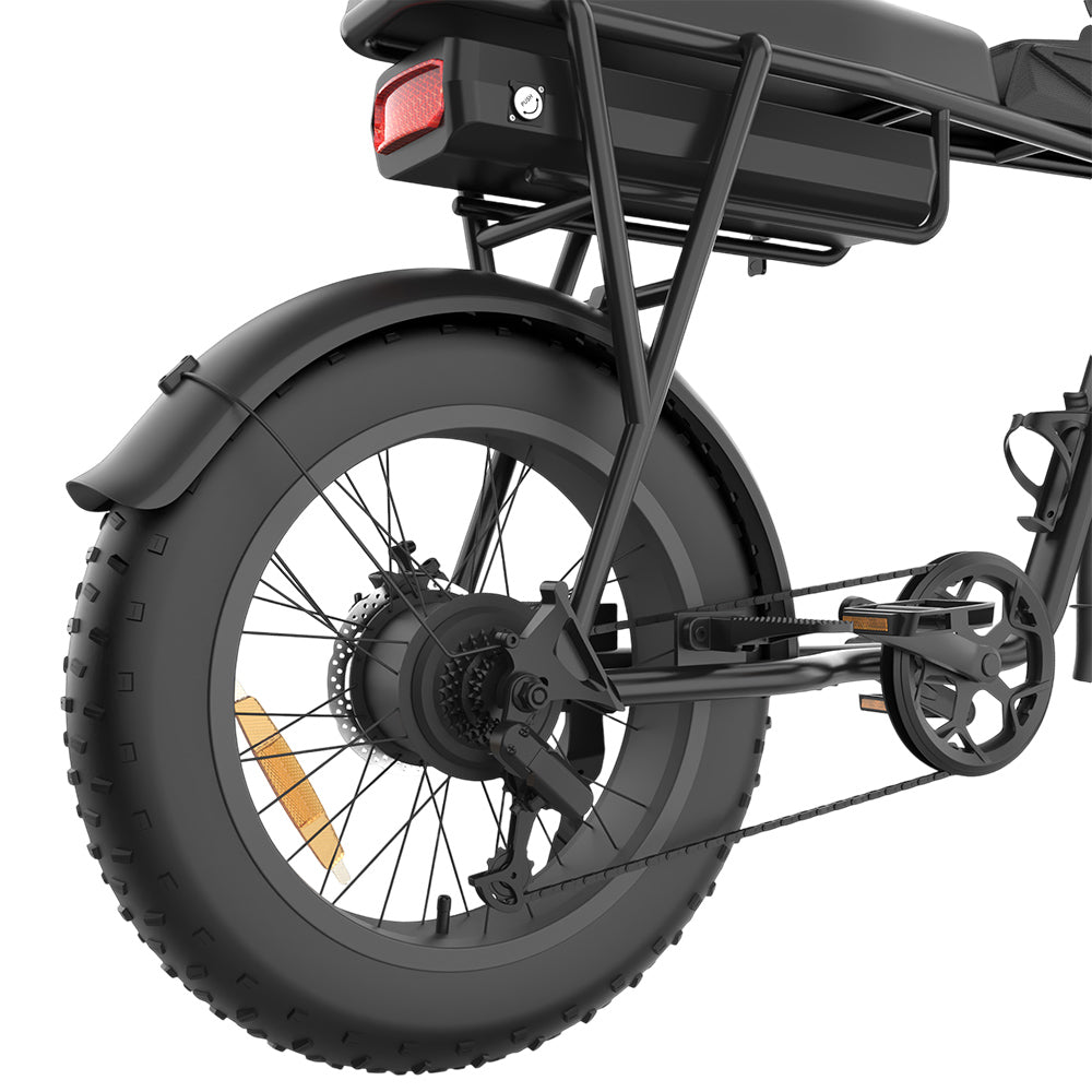 YAMALI FXH-006 Electric Bike, 350W Motor, 48V 18Ah Battery, 20*4'' Fat Tires, 40km/h Max Speed, 50km Range, Shimano 7 Speed, Front &amp; Rear Mechanical Disc Brakes, Shimano 7 Speed, LCD Display - Black
