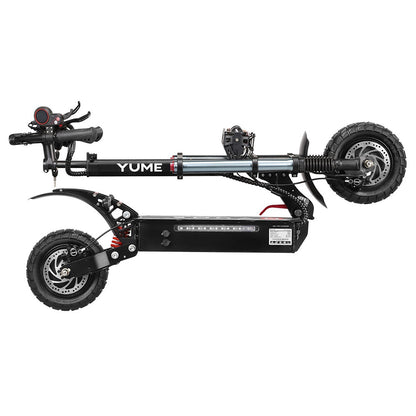 YUME Y10 Electric Scooter, 1200W*2 Motor, 52V 23.4Ah Battery, 10" Off-road Tubeless Tires, 40mph Max Speed, 40miles Range, Front and Rear Hydraulic Disc Brake
