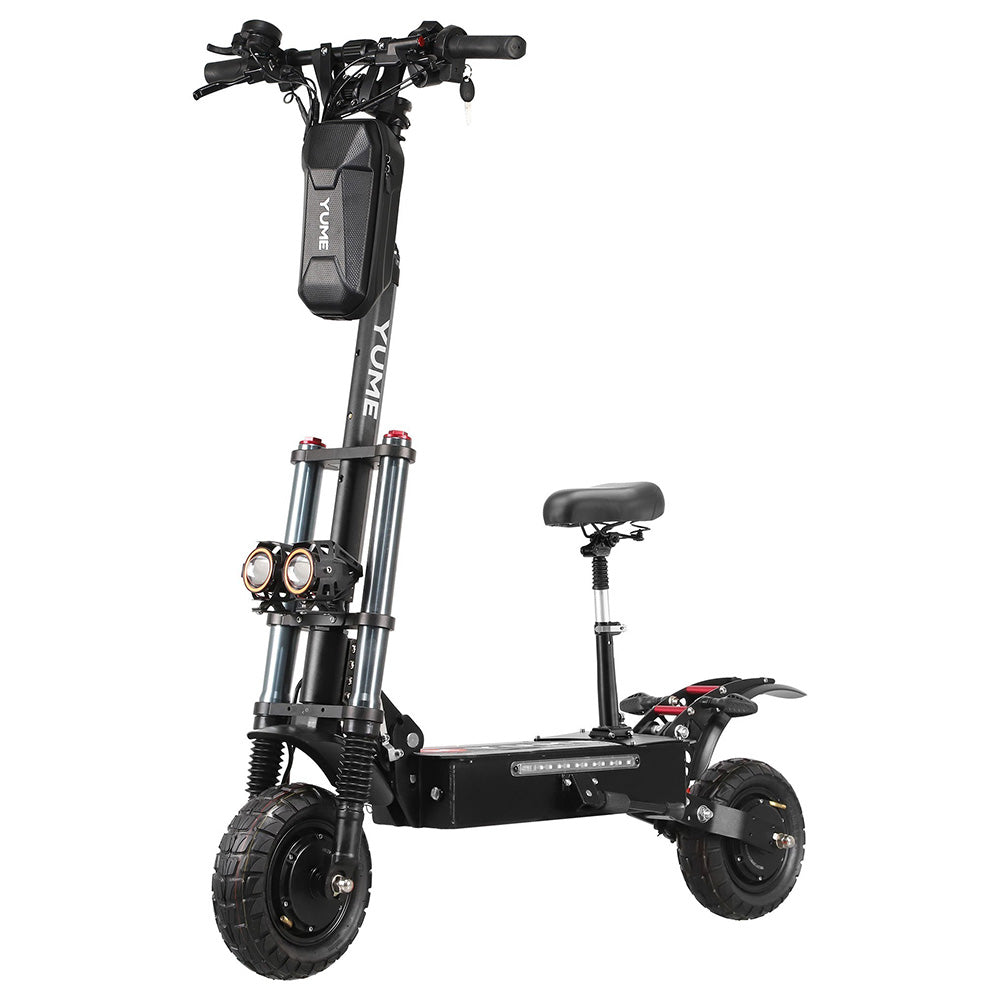 YUME Y10 Electric Scooter, 1200W*2 Motor, 52V 23.4Ah Battery, 10" Off-road Tubeless Tires, 40mph Max Speed, 40miles Range, Front and Rear Hydraulic Disc Brake