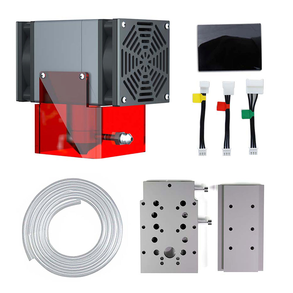 ZBAITU F20-VF 20W Laser Module, Air Assist, Fixed-focus, 0.08x0.08mm Spot, 0.01mm Accuracy, Dual Fans