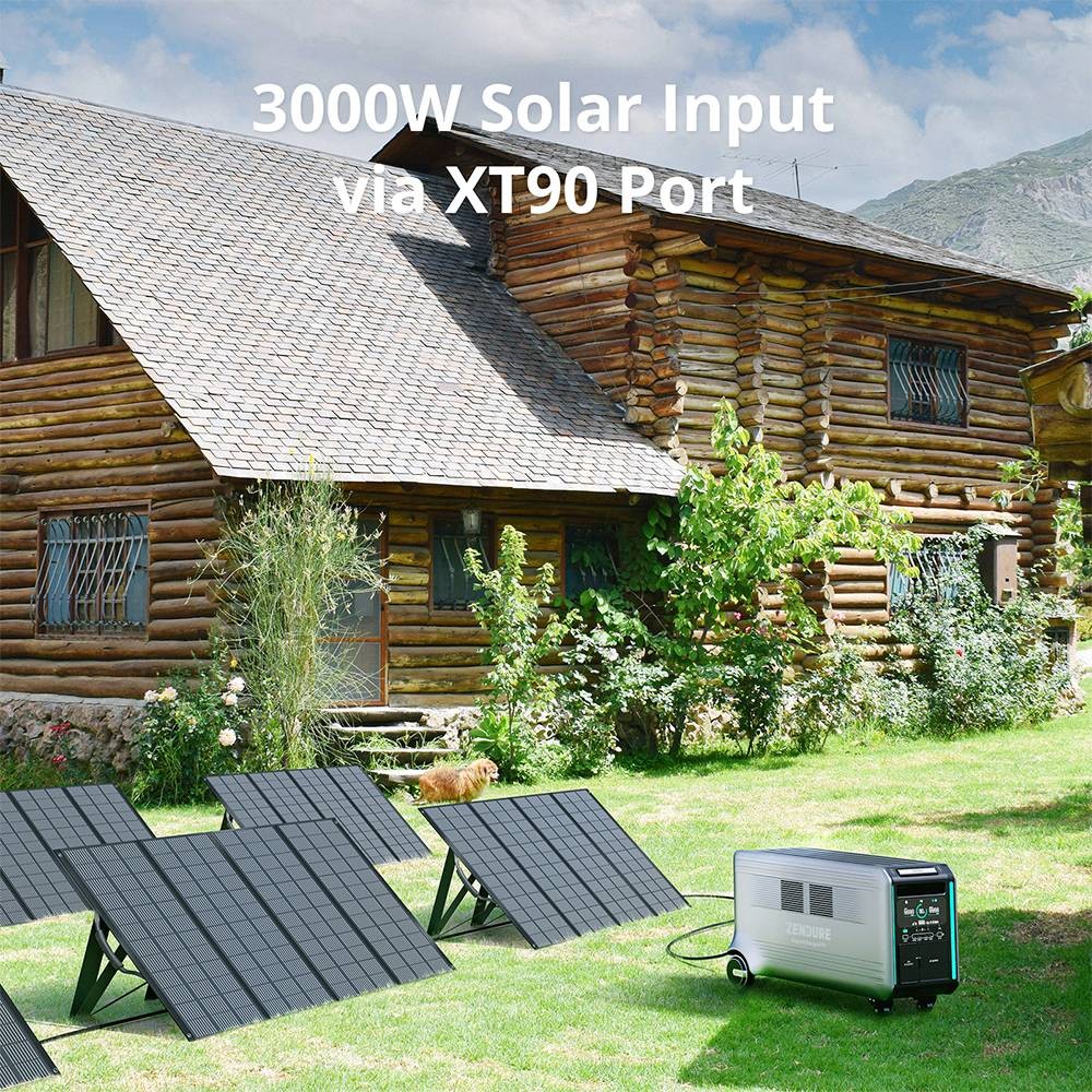 ZENDURE SuperBase V4600 Portable Power Station, 4608Wh LiFePO4 Battery, 3800 AC Output, Expandable to 46080Wh, 120V/240V Dual Voltage, 16 Outputs, 3000W Solar Input, APP Control