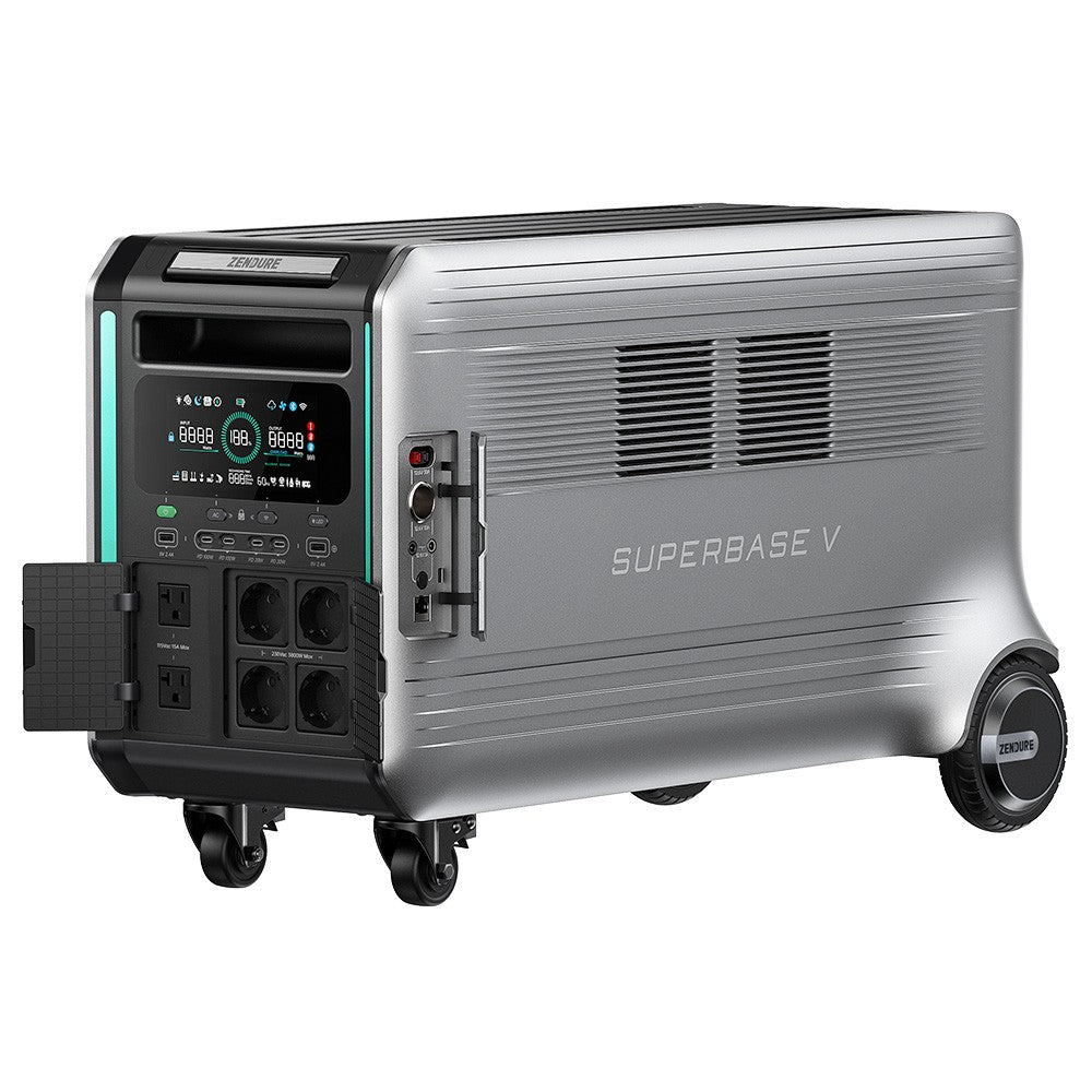 ZENDURE SuperBase V6400 Portable Power Station, 6438Wh Semi-Solid State Battery, 3800 AC Output, Expandable to 64380Wh, 120V/240V Dual Voltage, 16 Outputs, 3000W Solar Input, APP Control