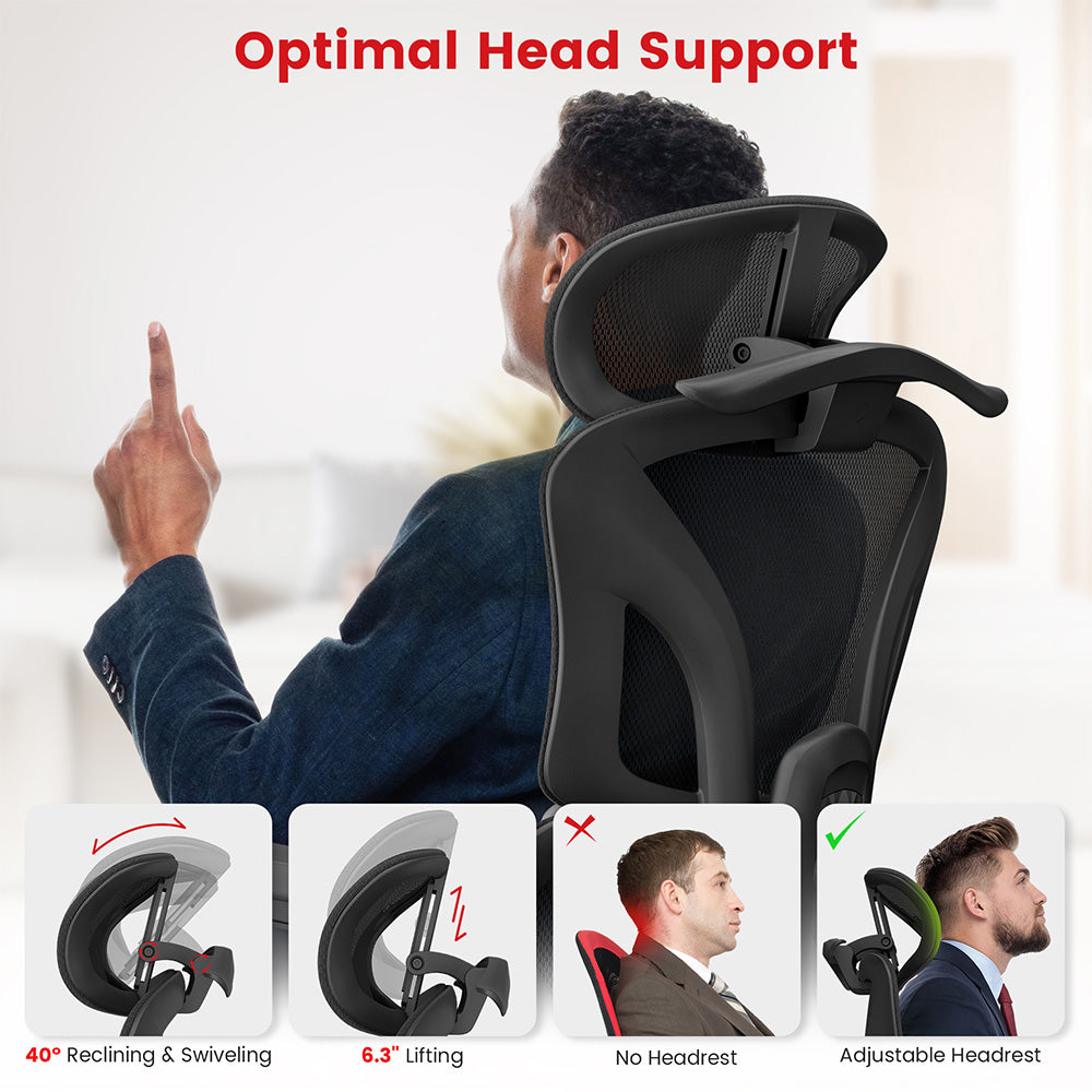 ACGAM CG-5658M Ergonomic Gaming Office Chair with 4D Adjustable Armrest, Lumbar Support, Adjustable Headrest