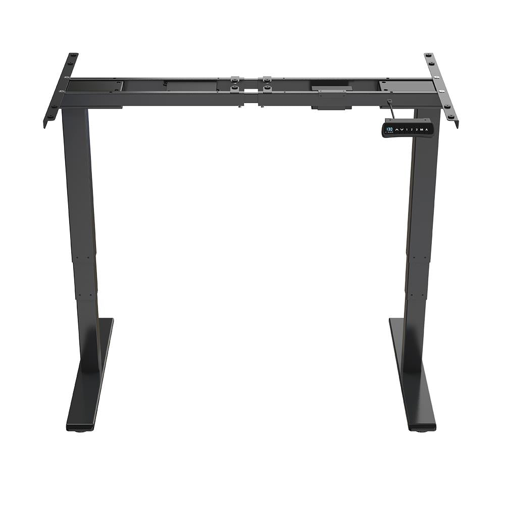 Estructura de escritorio de pie ACGAM ET225E con patas de tres etapas y doble motor eléctrico, estación de trabajo ergonómica con altura ajustable - Negro (solo la estructura)
