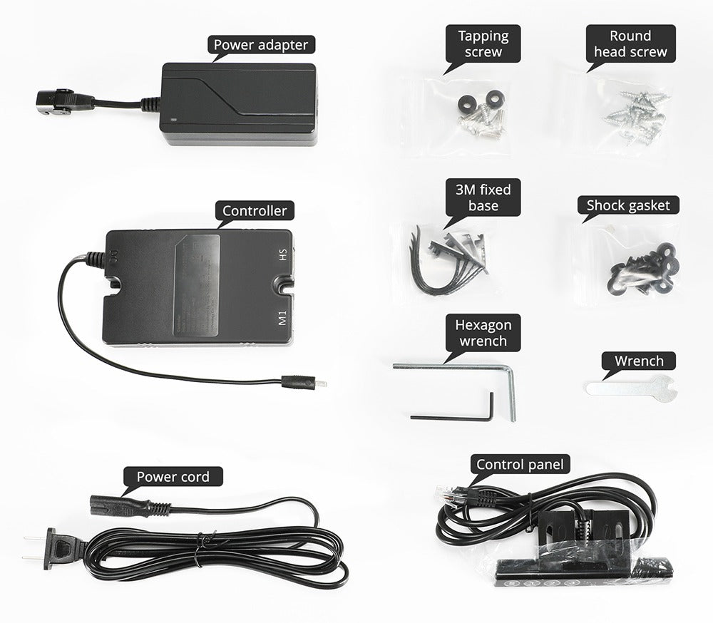 Acgam Elektrischer Stehschreibtisch mit Gestell, ergonomischer, höhenverstellbarer Standfuß, schwarz (nur Gestell)