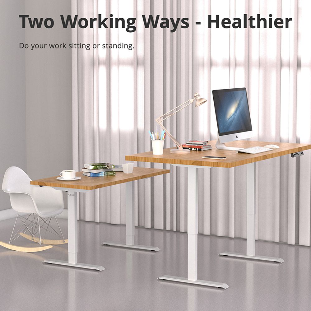 Acgam Elektrischer Stehschreibtisch mit Gestell, ergonomischer, höhenverstellbarer Standfuß, schwarz (nur Gestell)
