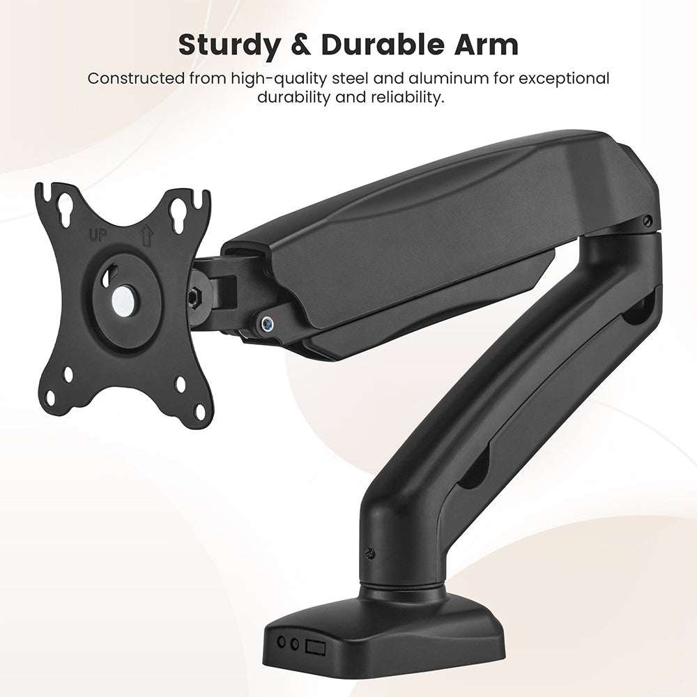 ACGAM MAS-1S Spring-Assisted Single-Monitor Mount with Flexible Angle and Installation