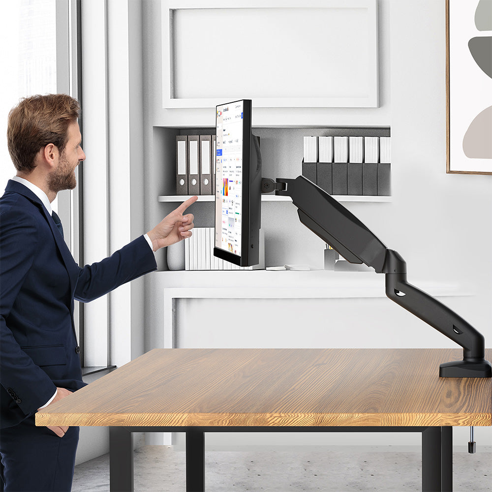 ACGAM MAS-1S Spring-Assisted Single-Monitor Mount with Flexible Angle and Installation