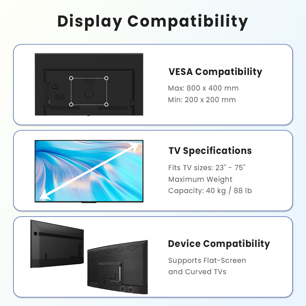 ACGAM TDS-1 Adjustable Tabletop TV Stand