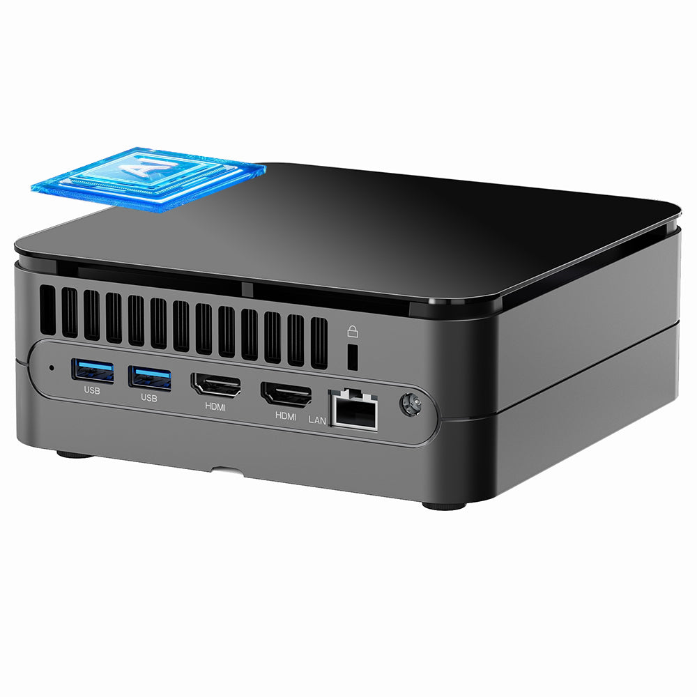(AI PC) OUVIS F1A Mini Gaming PC, Intel AI Boost Core Ultra 5 125H 14 Cores Up to 4.5GHz, 16GB DDR5 1TB NVMe SSD, 2xHDMI2.0 Type-C 4K@60Hz Triple Display, 4xUSB 3.2, WiFi 6, 2.5Gbps LAN, TDP 65W, Best Desktop PC for Machine Learning, AI Computer
