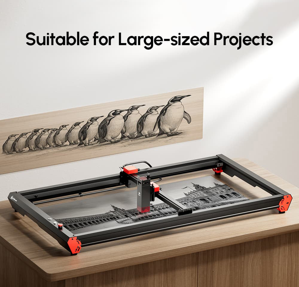 AlgoLaser Alpha Laser Engraver Extension Kit, 400*850mm (157.5*334.6inch)