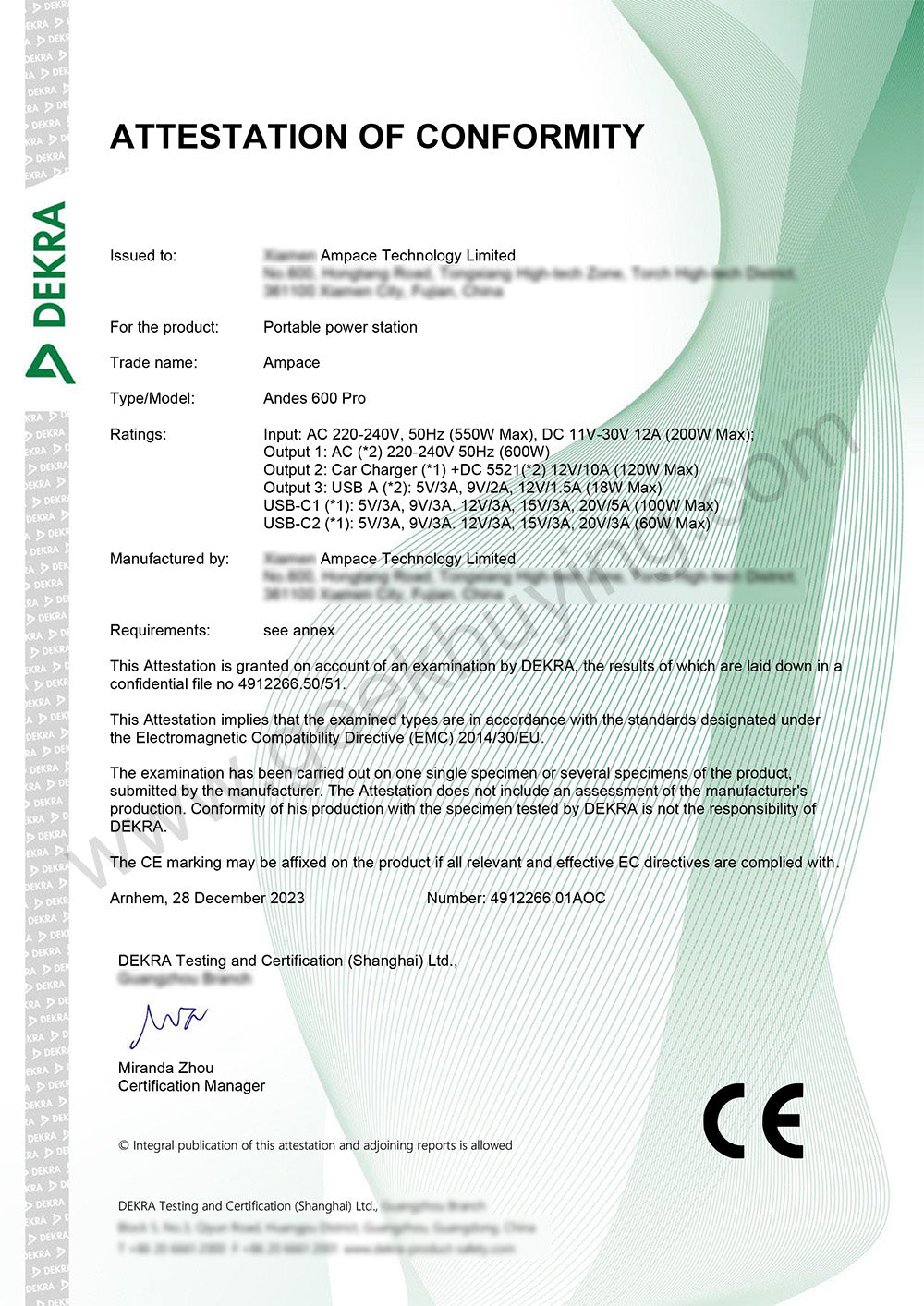 Ampace Andes 600 Pro Portable Power Station, 584Wh LiFePO4 Hybrid Battery, 600W(Surge 1800W) SiCPrime Solar Generator, Recharge to 80% in 1 Hour, 2xAC 2xUSB-A 2xUSB-C 2x5521 1xCar Socket, 2000 Cycles, -20℃~45℃, APP Control, for Outdoor, RVs, Home Use