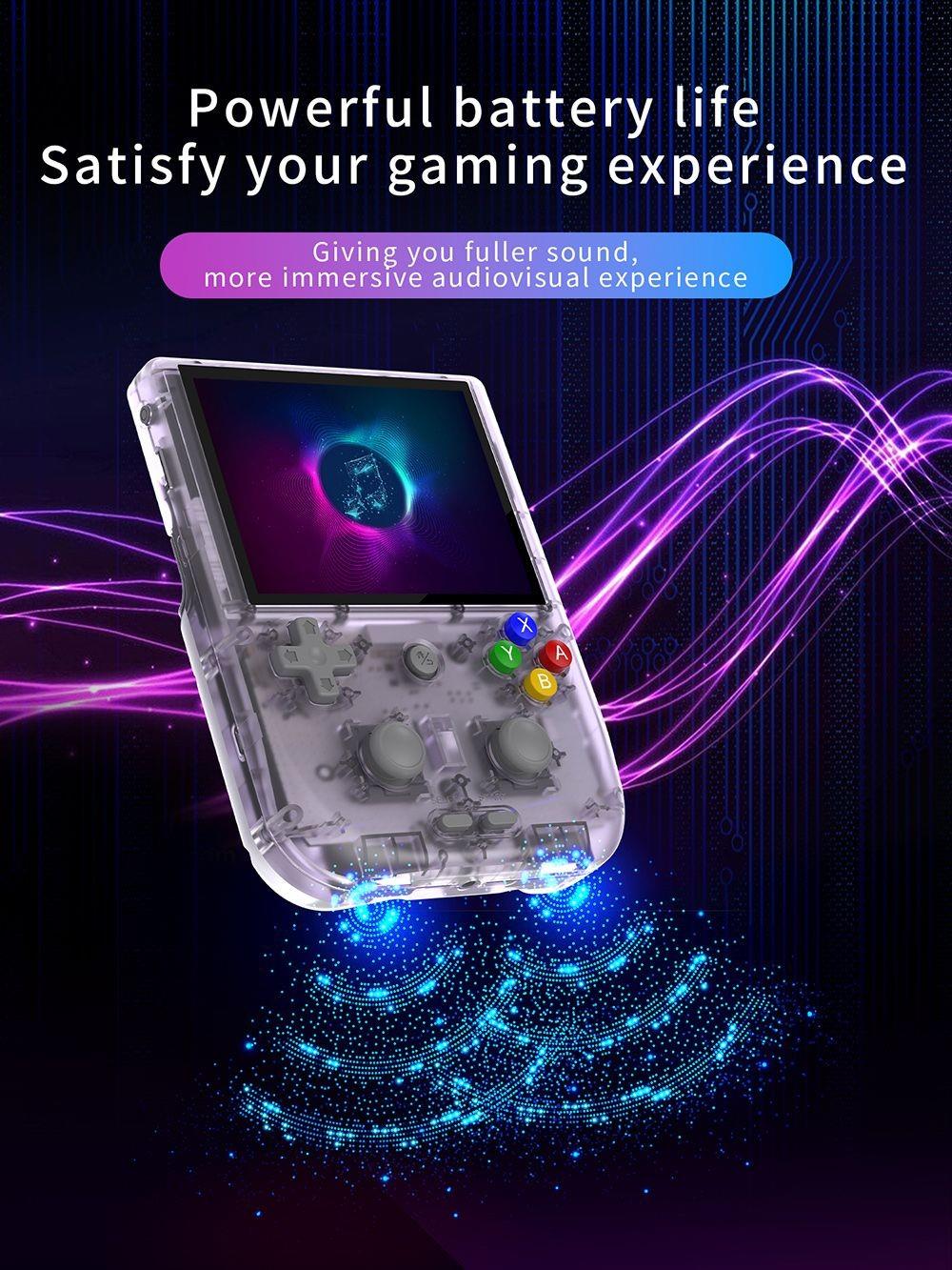 Consola de juegos ANBERNIC RG405V, 4GB LPDDR4 128GB eMMC, Android 12, WiFi 5G, Bluetooth 5.0, tarjeta TF de 128GB con 3172 juegos - Morado