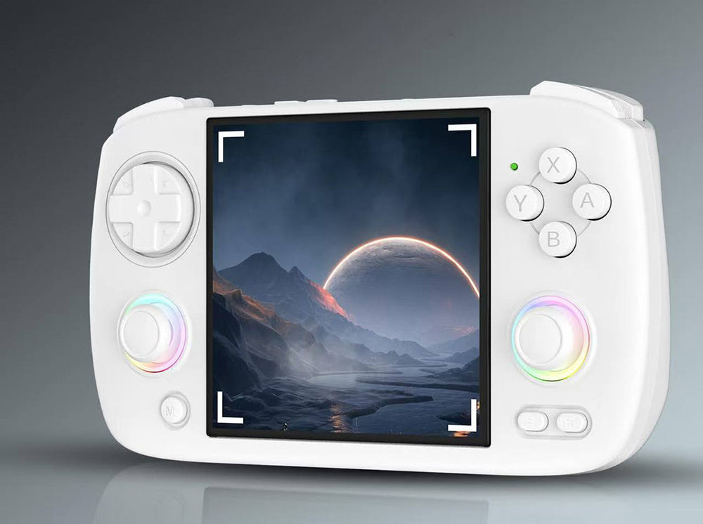 Consola de juegos ANBERNIC RG CubeXX, pantalla IPS de 3,95 pulgadas 720*720, Linux de 64 bits, WiFi 5G, Bluetooth 4.2, transmisión Moonlight, 6,5 horas de tiempo de juego, luz RGB - Gris