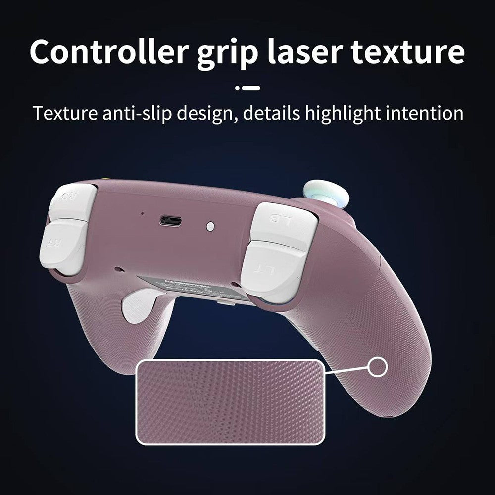 Mando para juegos ANBERNIC RG P01, gatillos y joystick con efecto Hall, giroscopio de seis ejes, conexión inalámbrica Bluetooth/2.4G/con cable, 9 horas de autonomía, compatible con PC, Switch, Android, iOS, Steam - Negro