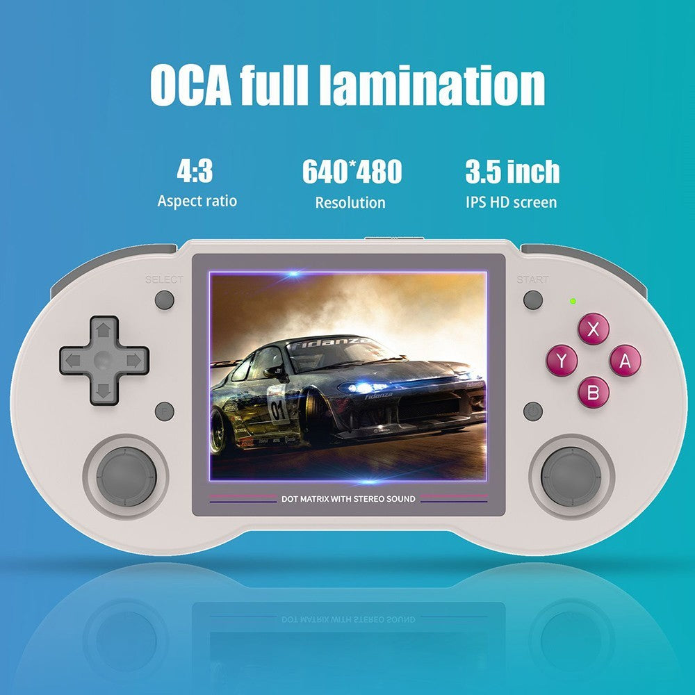 Consola de juegos ANBERNIC RG353PS con tarjeta TF de 64 GB - Blanca